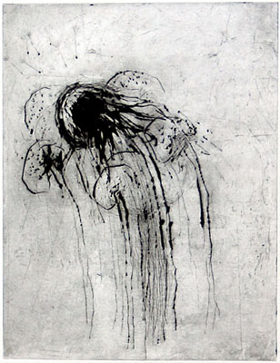 Helena Bergenrud  bergenrud.com  BUGNING II - UR BLOMMAS RESA, 27 X 35 CM torrnålsgravyr, drypoint, kaltnadel radierung